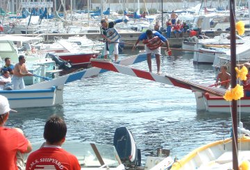 watch the jousting in the port