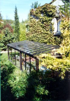 looking down on the garden